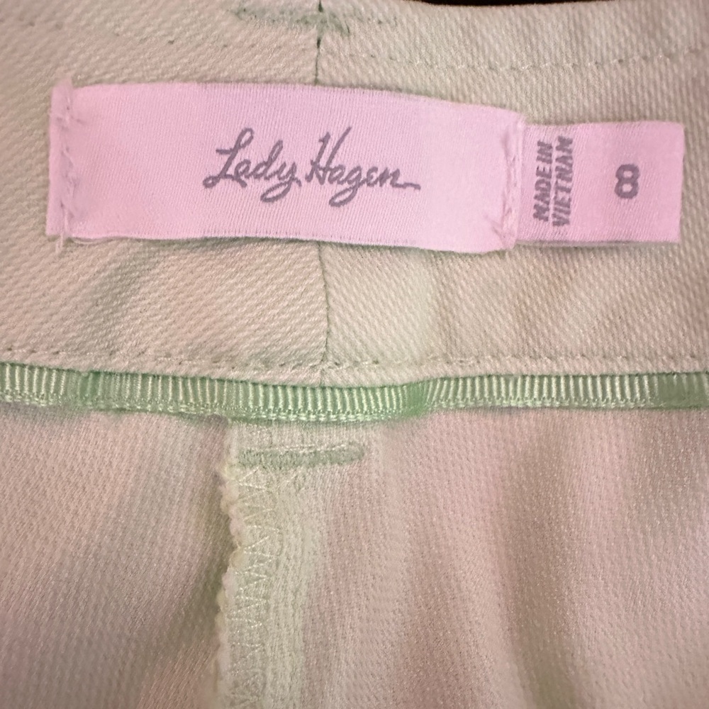 Lady Hagen Light Green Chino Pants Size 8 - Picture 4 of 5